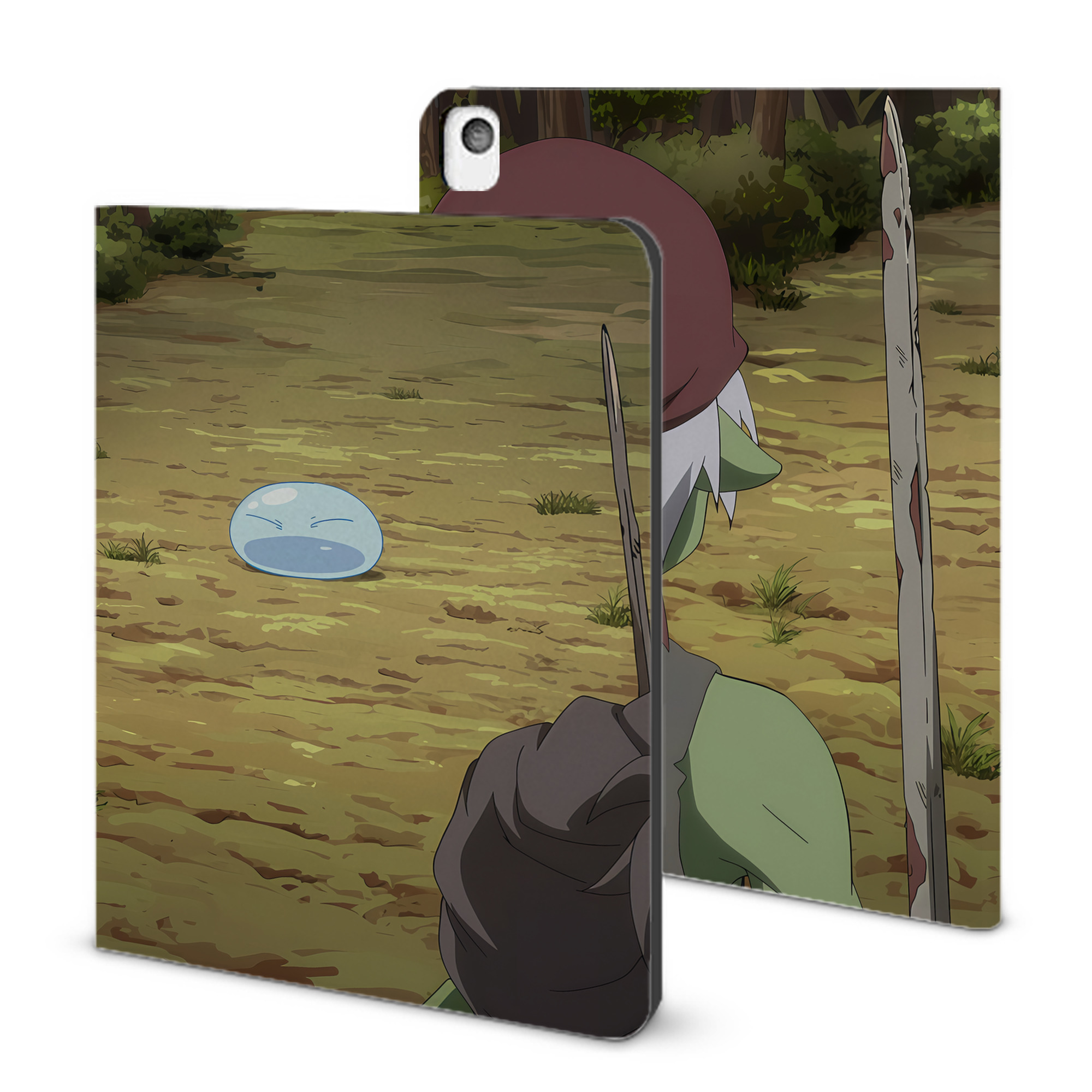 （画像用） 転スラ Regarding Reincarnated to Slime IPadケース ペンホルダー付き ブックスタイルデザイン
